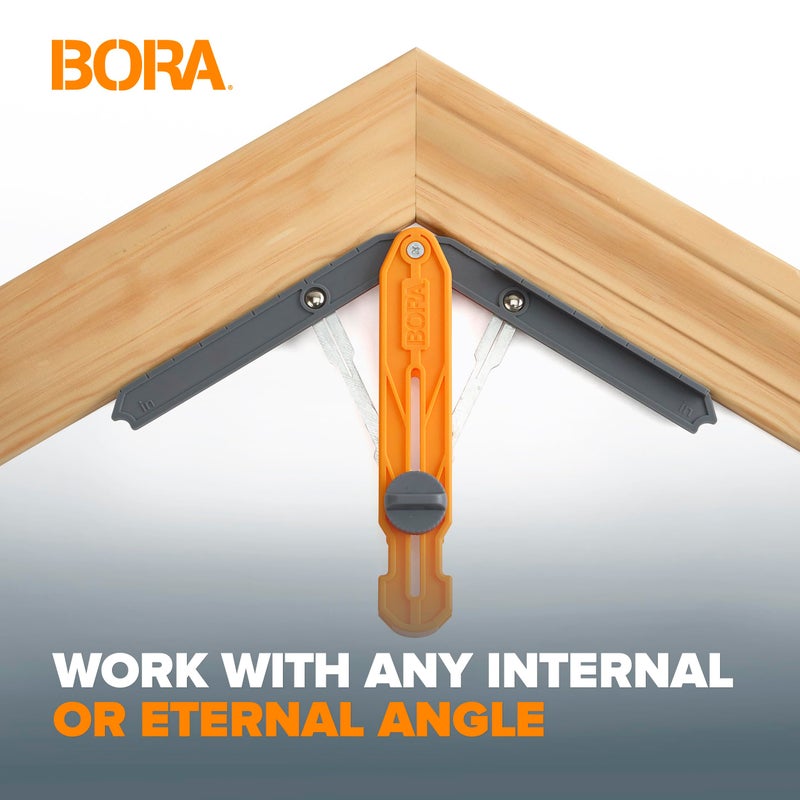 BORA MiteriX Compact Angle Finder Tool Gauge, Duplicates & Splits in Half for Precise Transfer to Miter Saw, Easy Corner and Angle Measuring & Duplicating - 530402 - Image 4